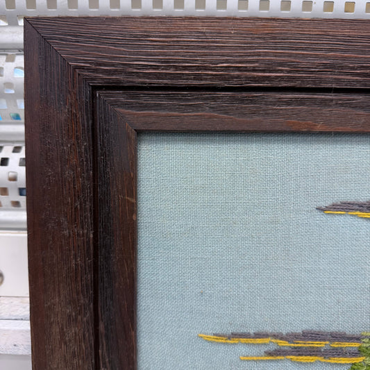 Vintage Paragon Crewel Farmhouse Wagon 1970s