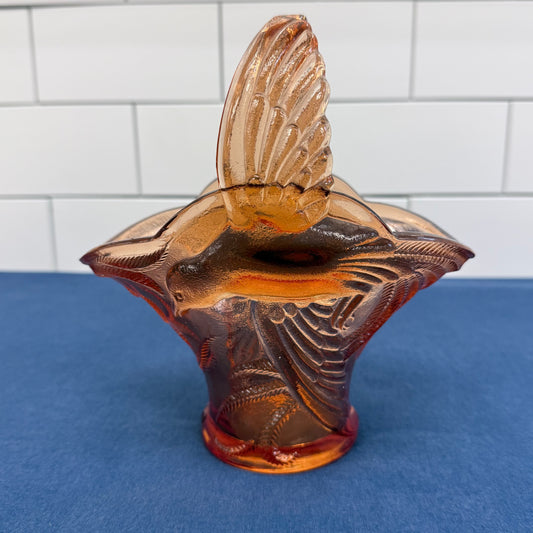 Indiana Glass Empress Bird of Paradise Basket