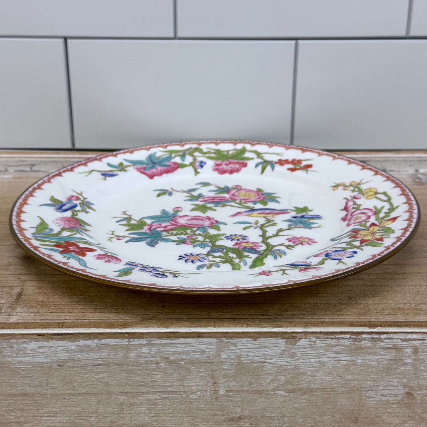 Mintons Cuckoo Floral Plate England Bone China 1950s
