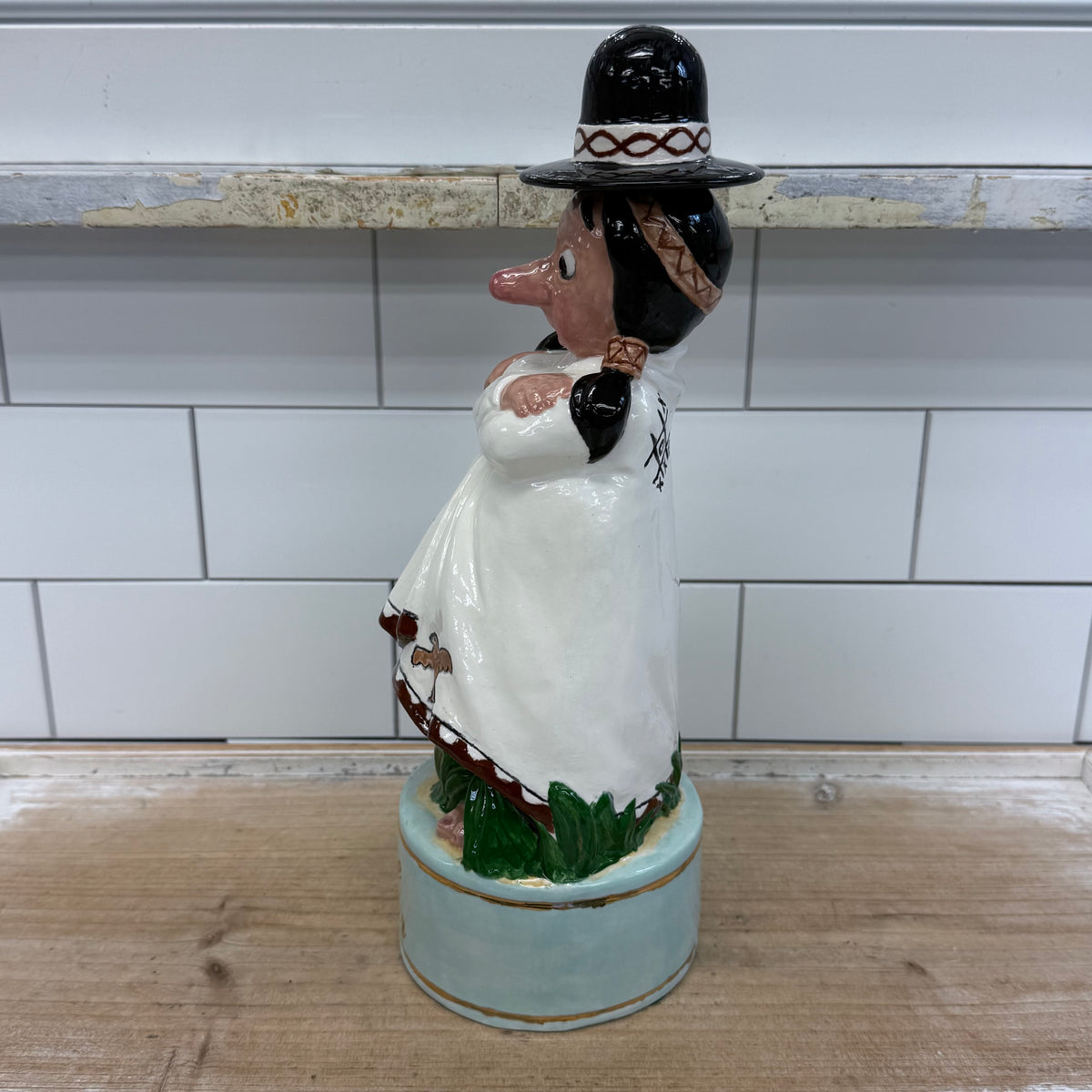 Fire Water Ceramic Figural Decanter R J Ceramics