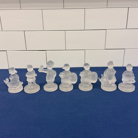 Goebel Hummel Frosted Crystal Figurines Set of 7