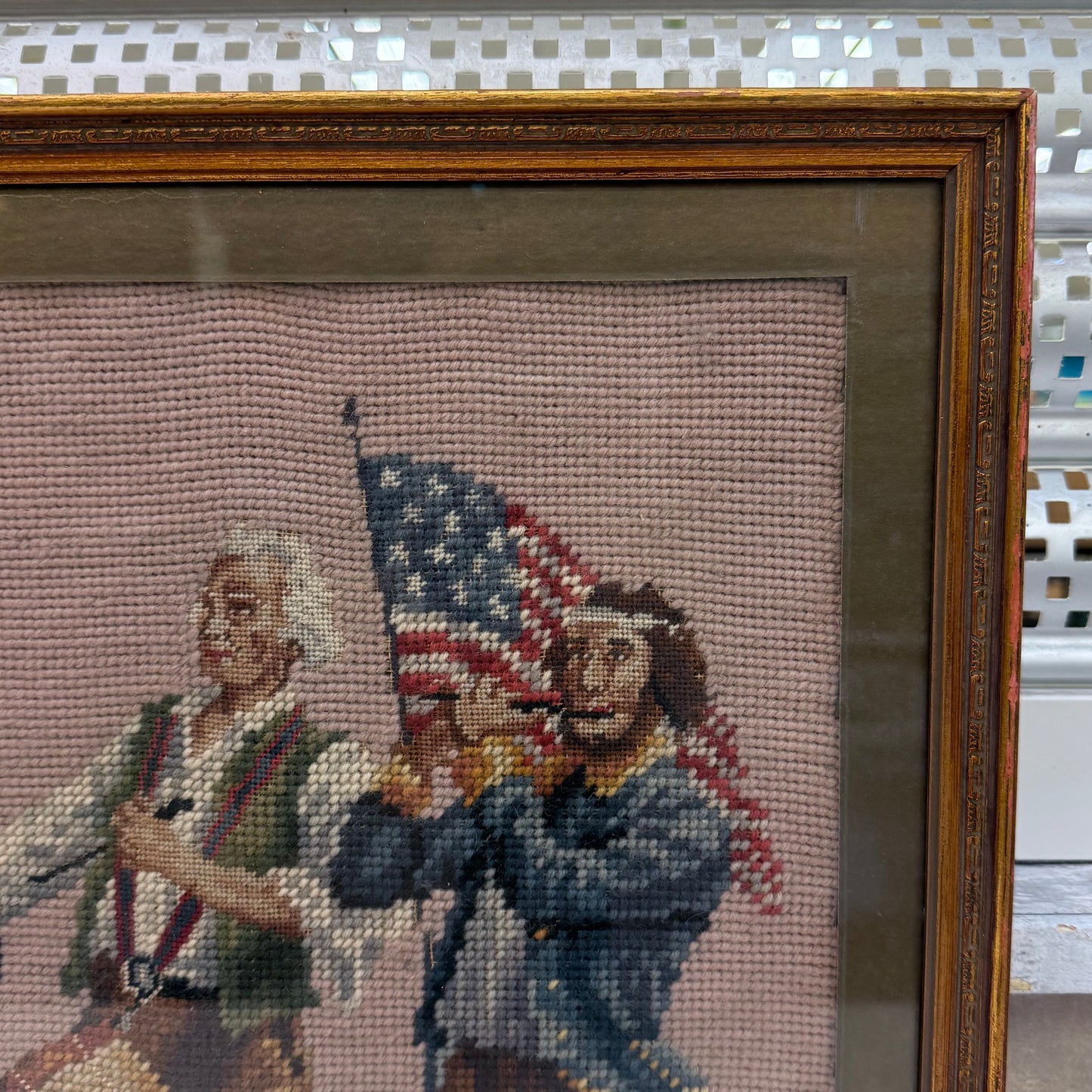 The Spirit of ‘76 Framed Crewel Embroidery Art