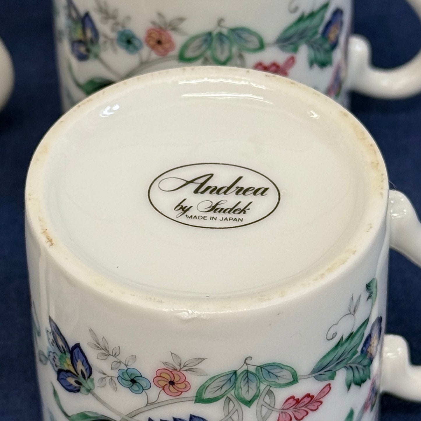 Andrea by Sadek Garden of India Demitasse Cups Saucers Set 4
