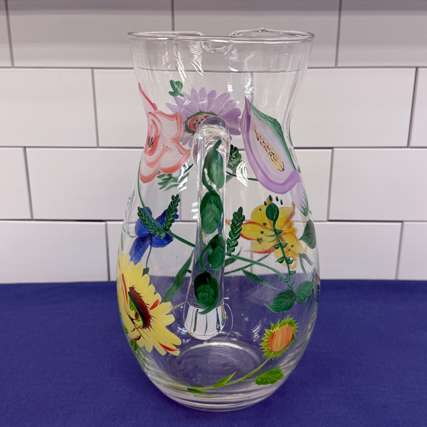 Royal Danube Hand Painted Floral Crystal Kitchenware Lot of 8