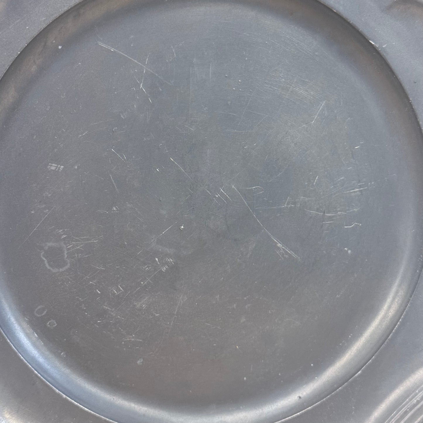 Colonial Revival Pewter Plates Set of 2 Tudor Rose Mark