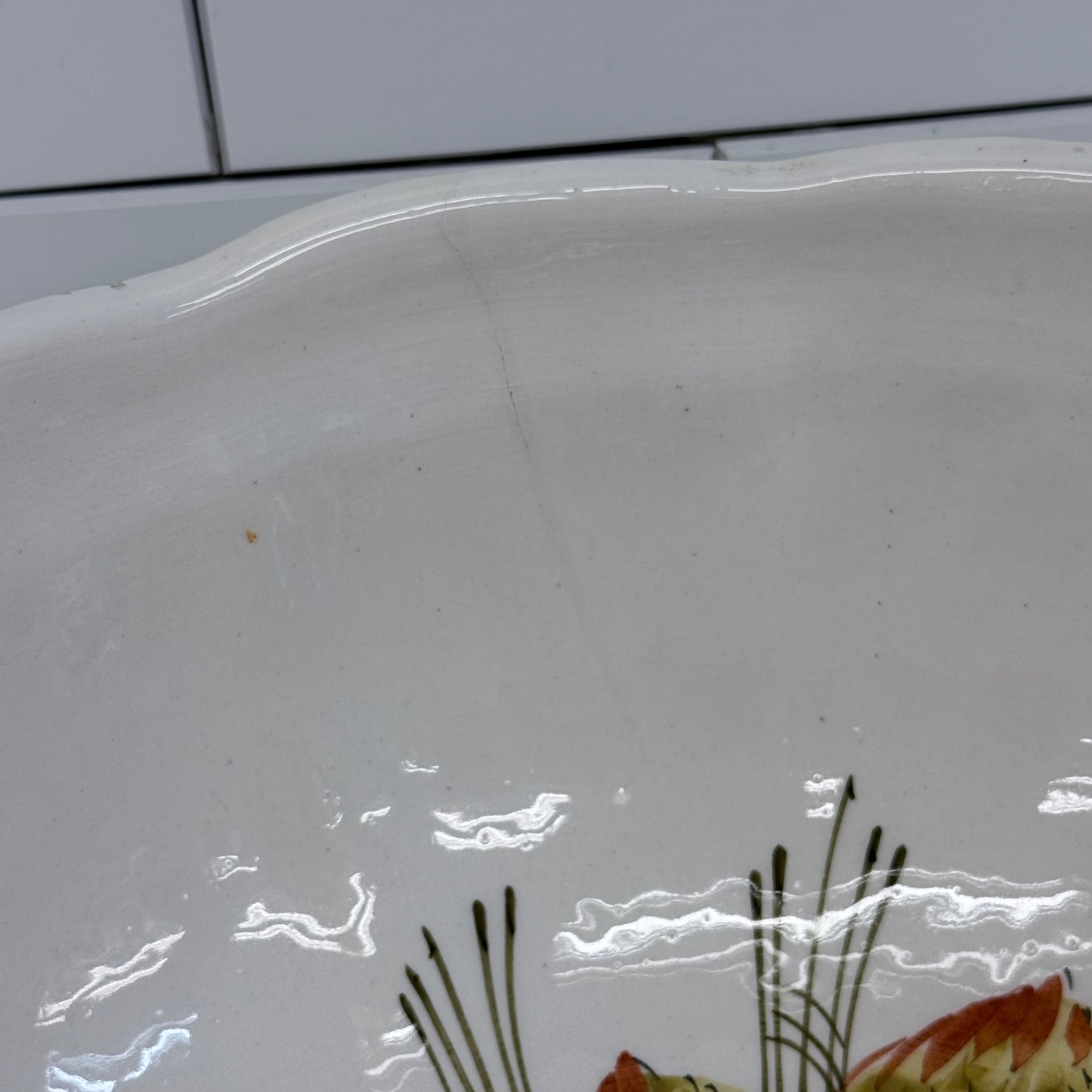 Floral Ceramic Pitcher & Wash Basin Set