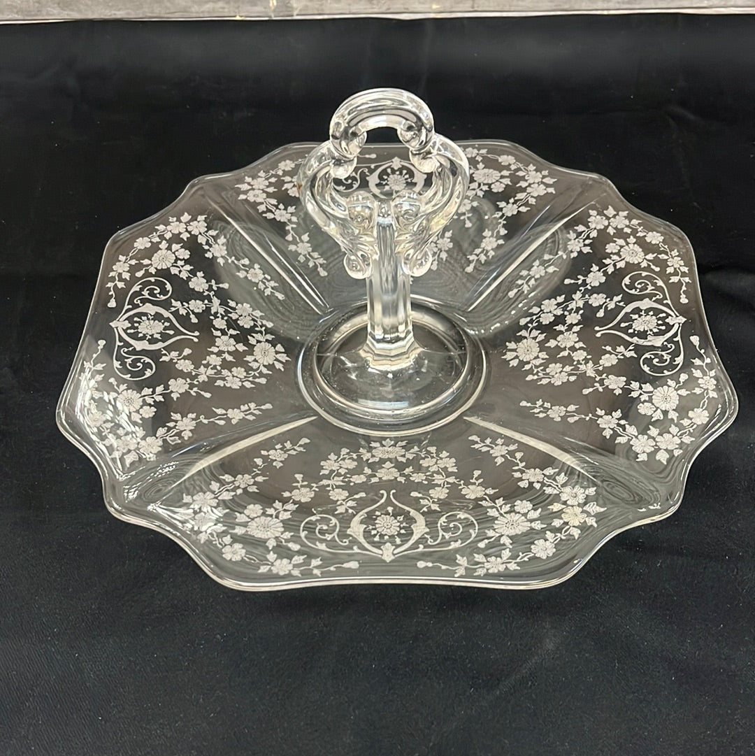 Cambridge Glass co.  ‘Diane’ Sandwich Serving Tray