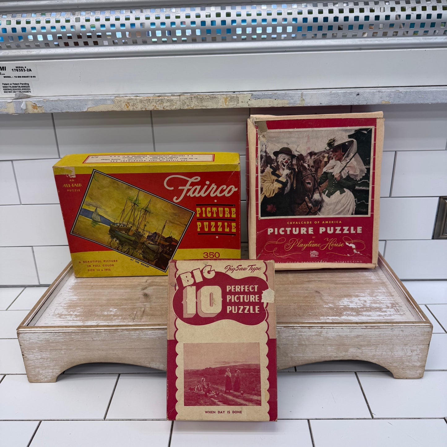 Vintage Jigsaw Puzzle Lot Collectible Vintage Set of 3