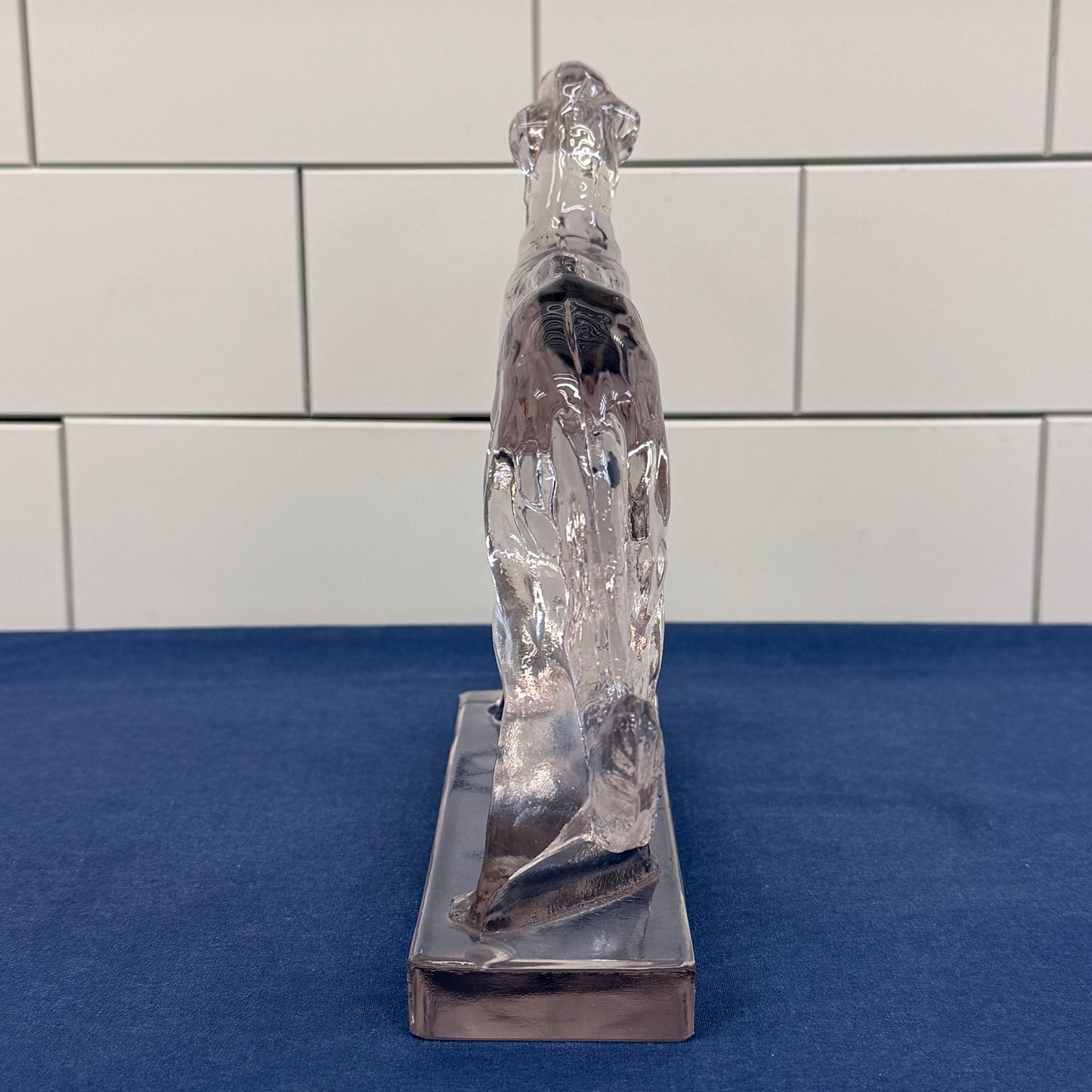 Viking Glass Borzoi Wolfhound Figurine Art Glass Dog Statue