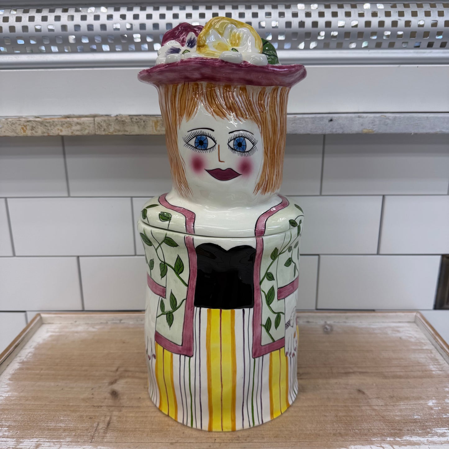 Susan Paley Laura Bella Casa Figural Ceramic Cookie Jar