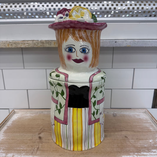 Susan Paley Laura Bella Casa Figural Ceramic Cookie Jar