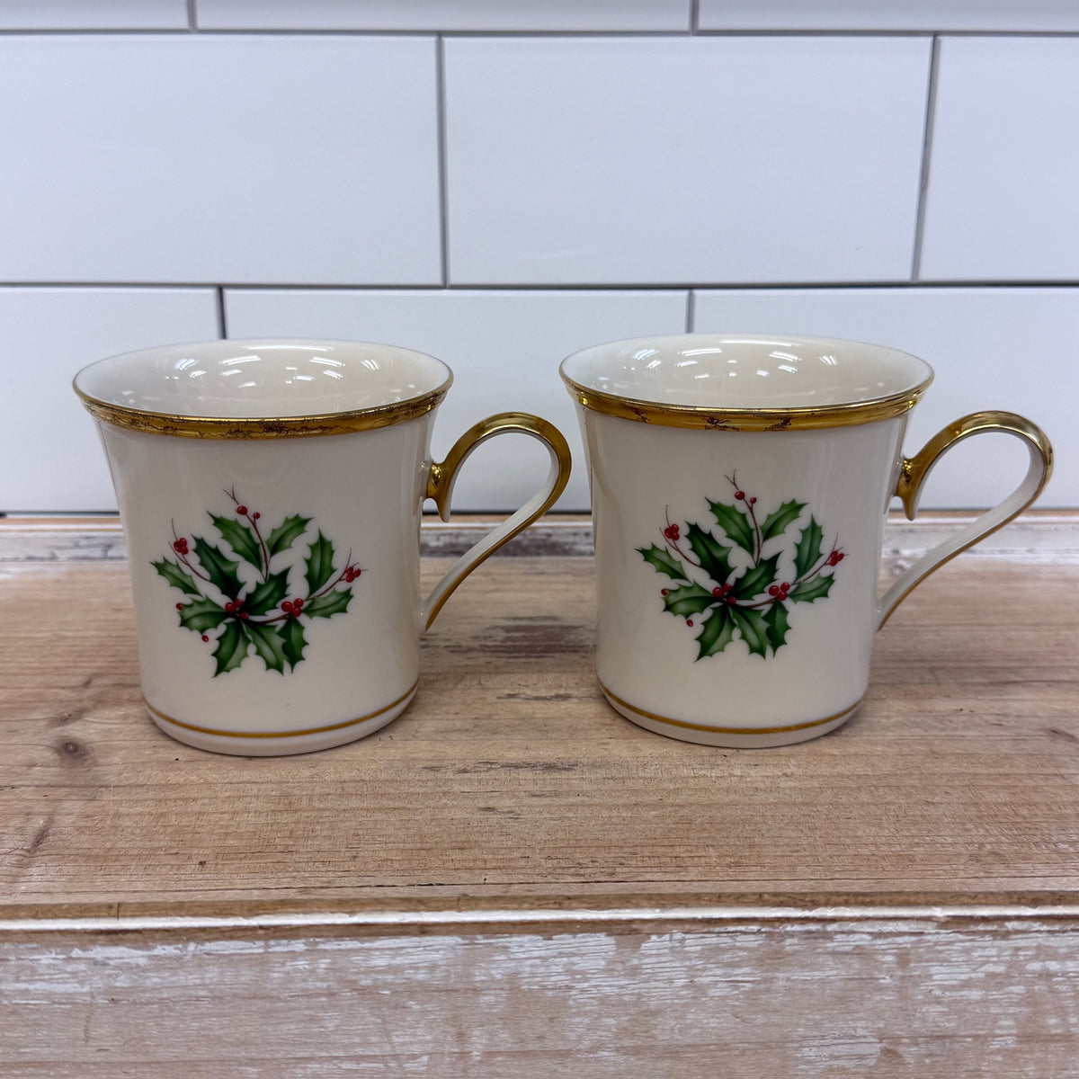 Lenox Holiday Holly Berry Serving Bowls Plate Mugs Selection