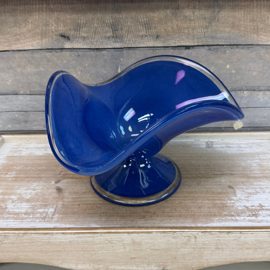 Handblown Art Glass Console Bowl