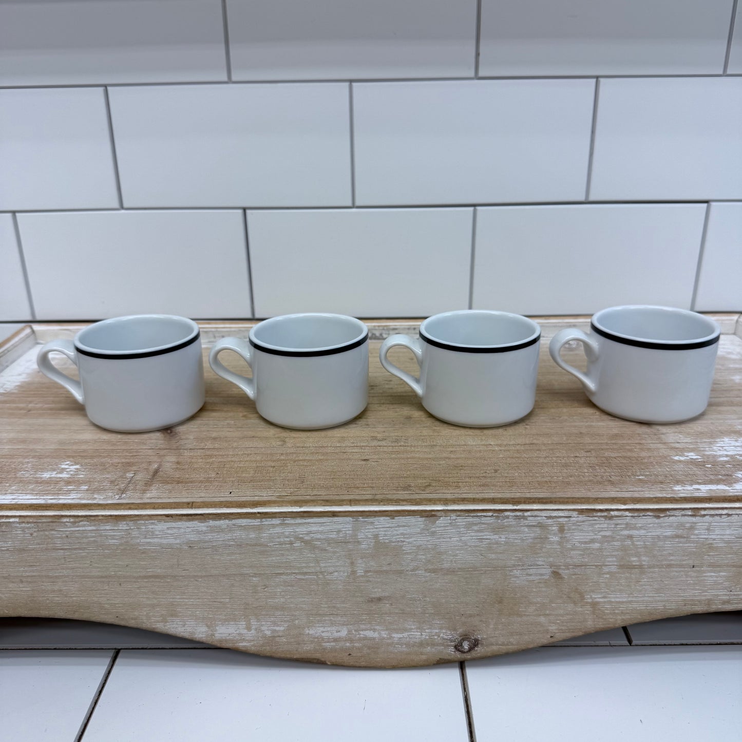 Dansk Bistro Christianshavn Blue Cup & Saucer Set of 4