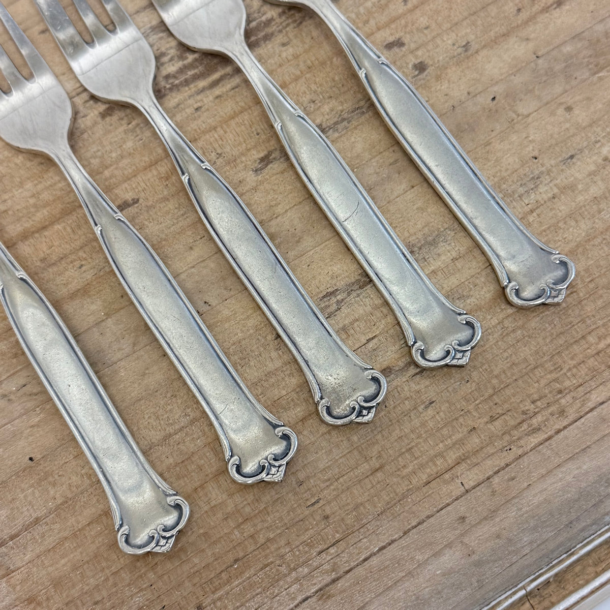 Vintage Wilhelm Seibel Silver plate Pastry Forks Set of 5