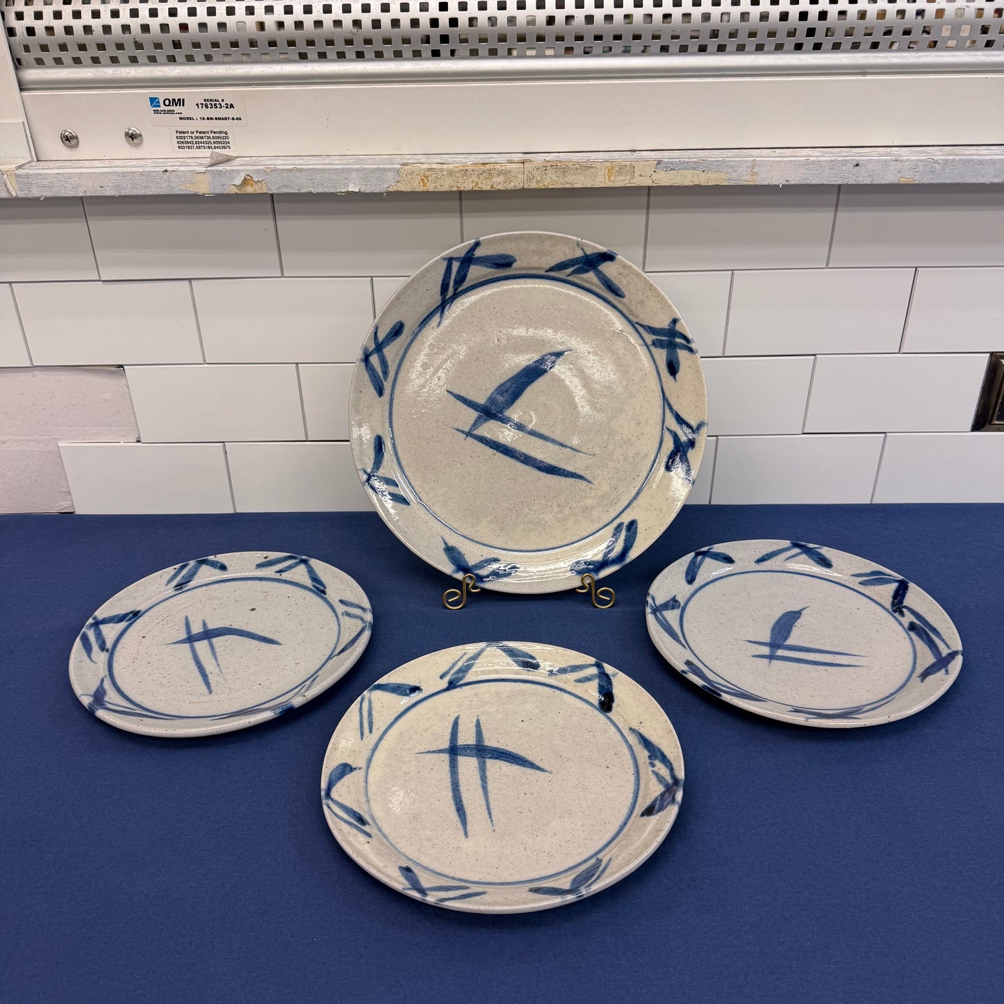 Bill Heyduck 1988 Signed Studio Pottery Plate Set of 4