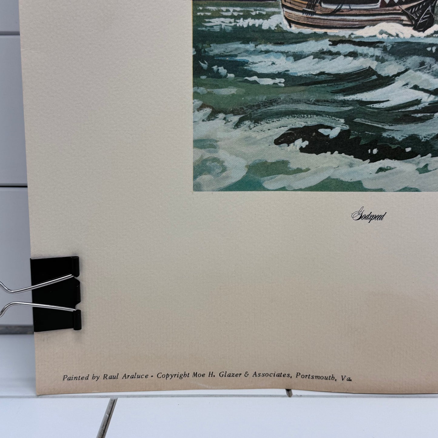 Raul Araluce Three Ships Jamestown 1607 Lithograph