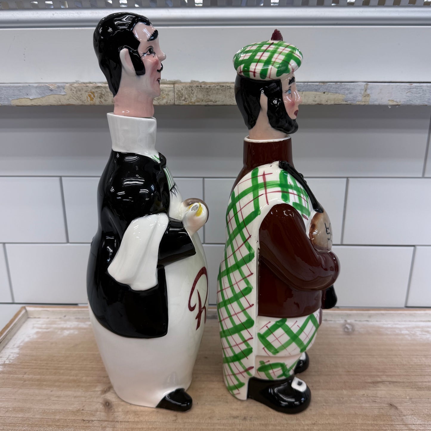 Swank Member of the Bar Scotch Rye Decanters Set of 2