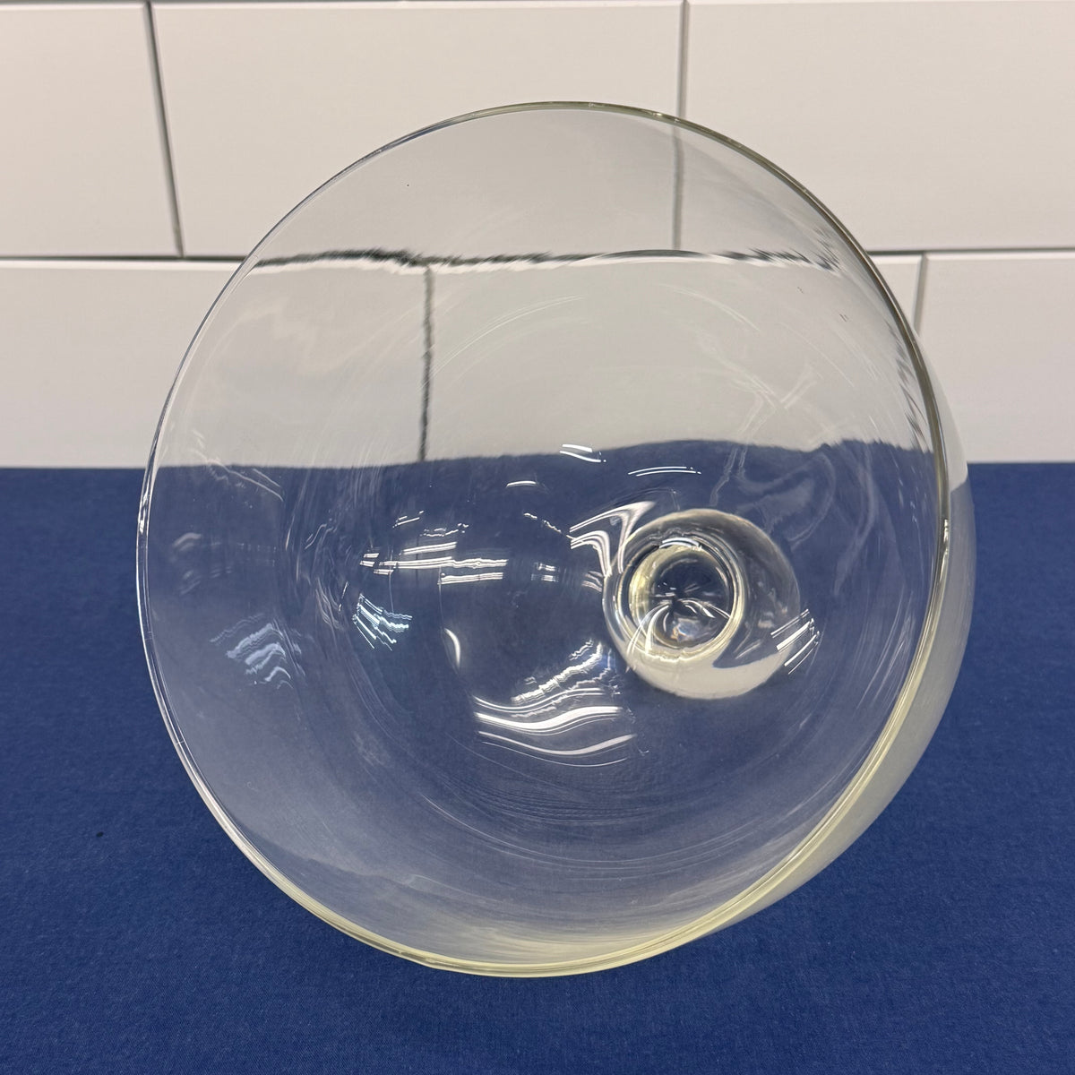 Dolphin Teak Cheese Board Glass Cloche Blue Danube