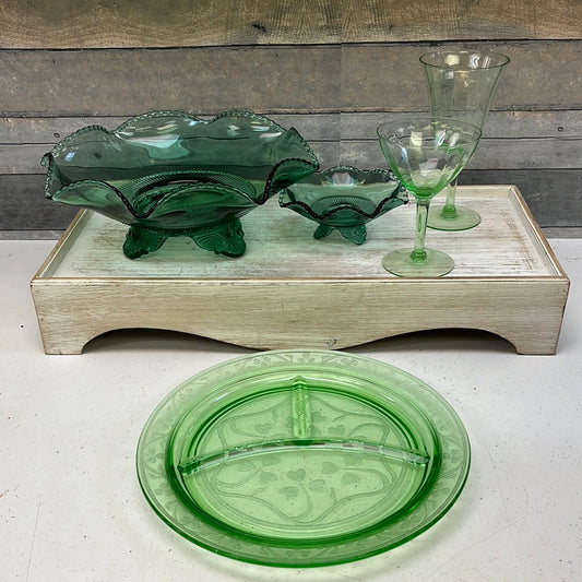 Vintage Fenton, Hazel Atlas etc Uranium Glass Selection