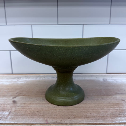 Speckled Pedestal Vase, Ceramic