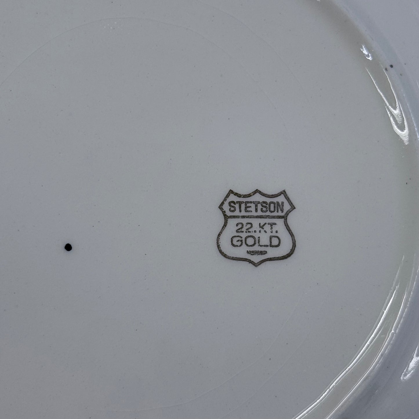 Stetson Soup Bowls Set 22K Gold Floral China