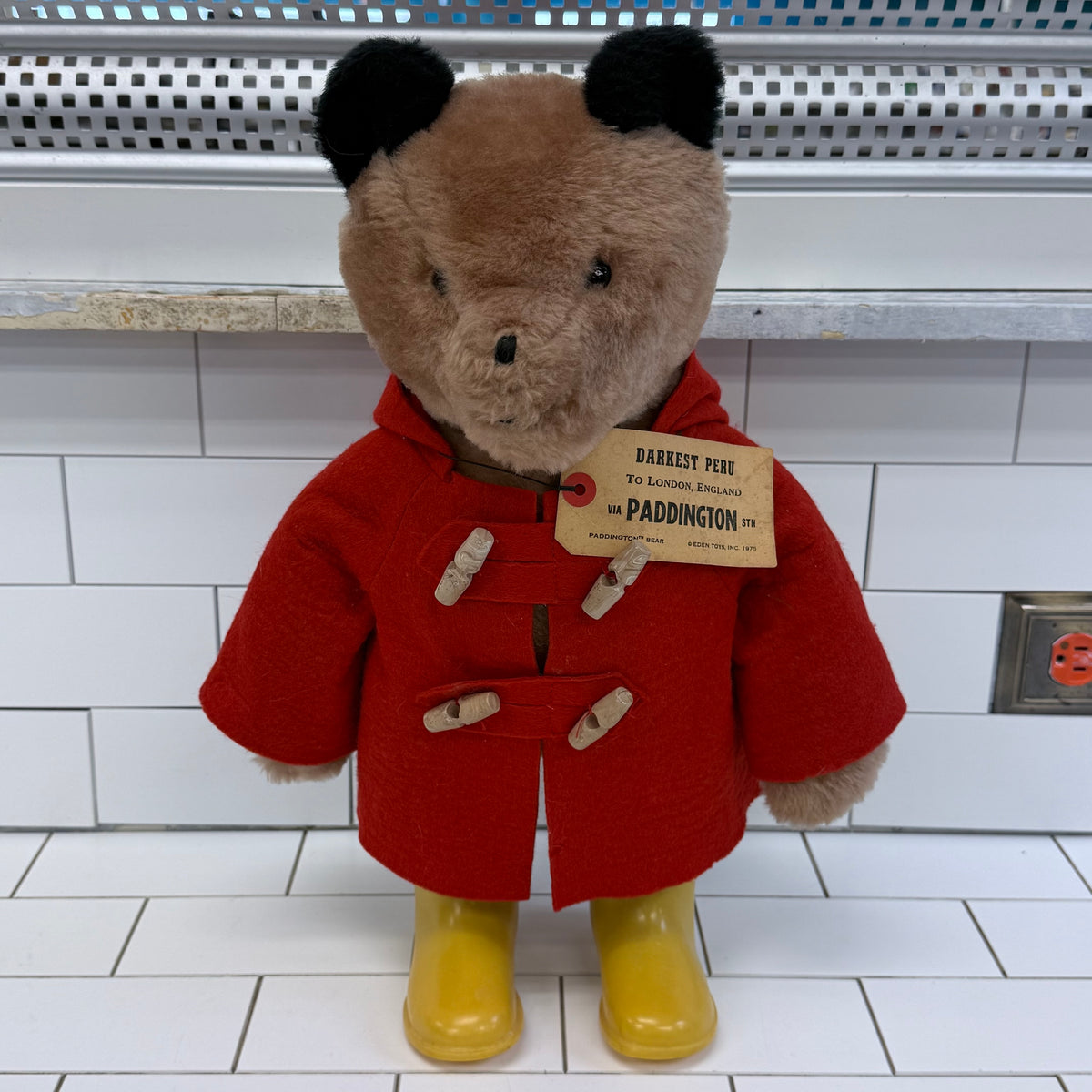 Eden Toys Paddington Bear Plush Vintage 1975