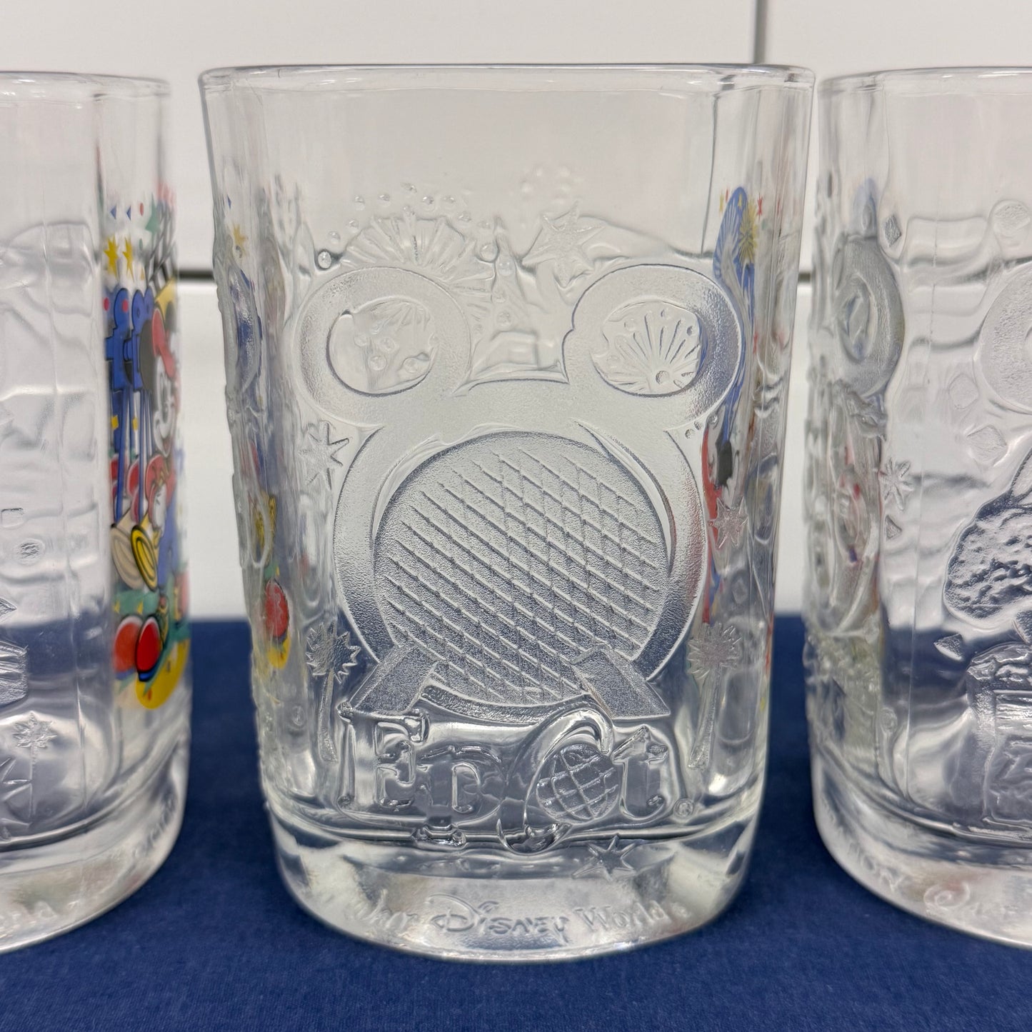 McDonald's Disney World Celebration 2000 Glasses Set of 5 Vintage