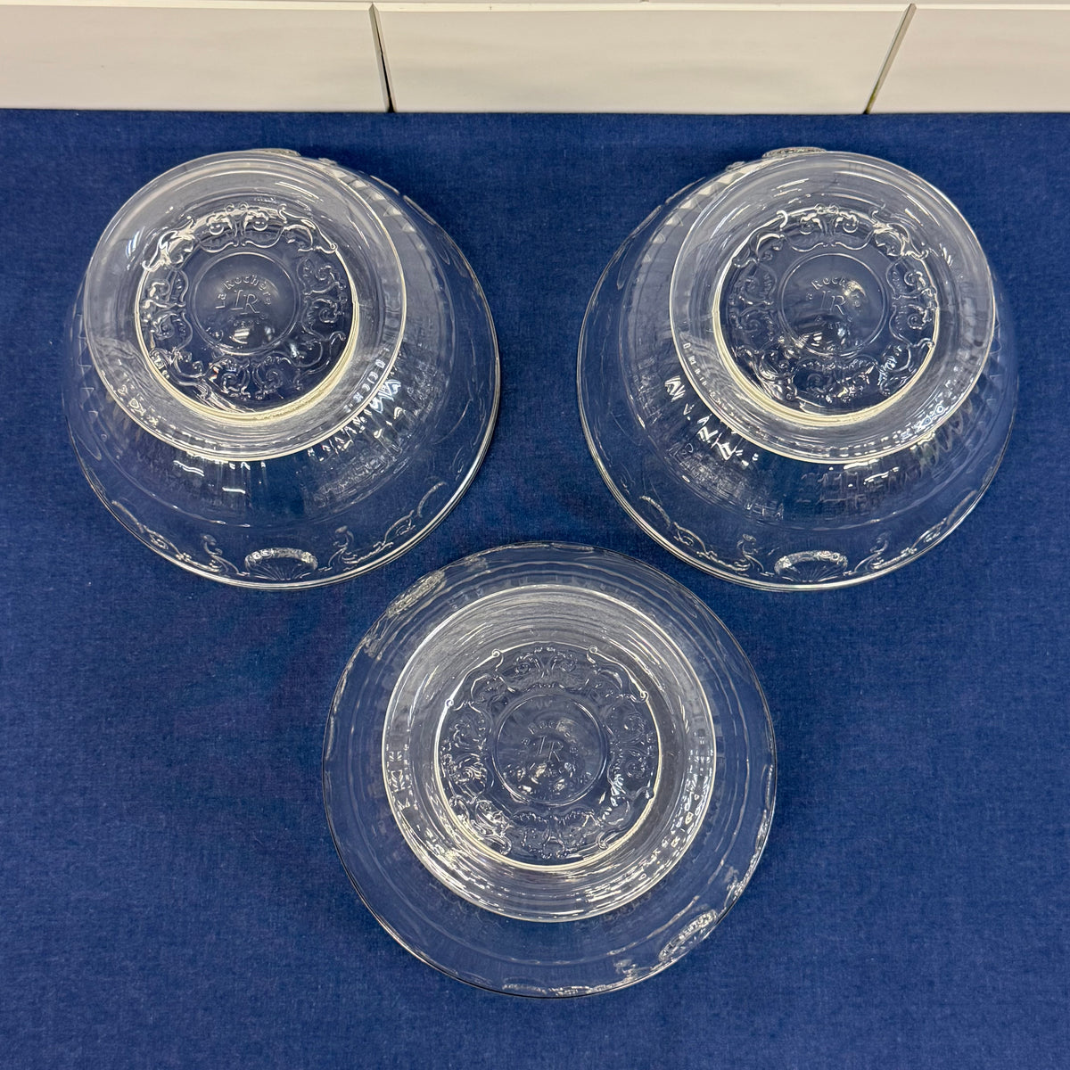 La Rochère Versailles Footed Glass Dessert Bowls Set of 3