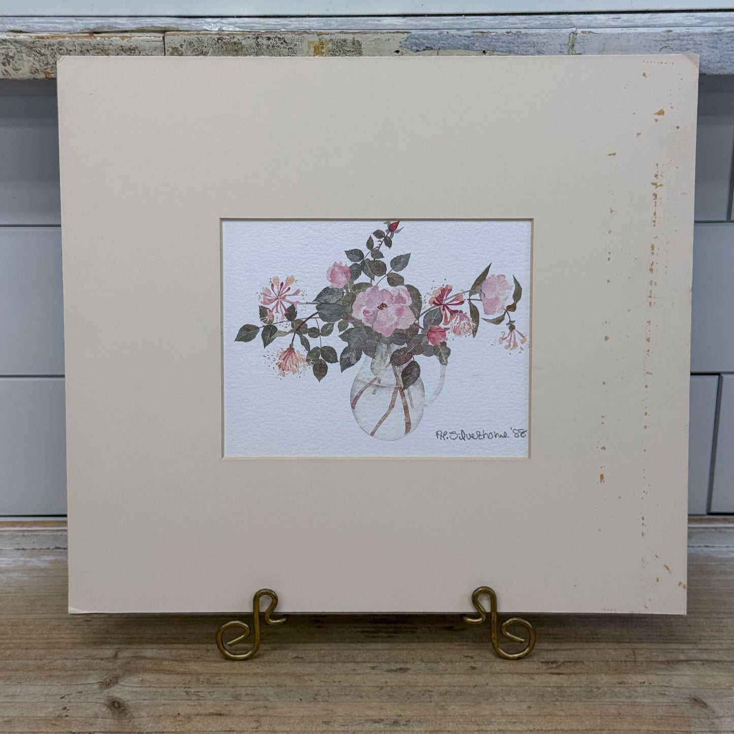 Penny Silverthorne Art Floral Watercolor Prints Set of 3 Signed 1988-92