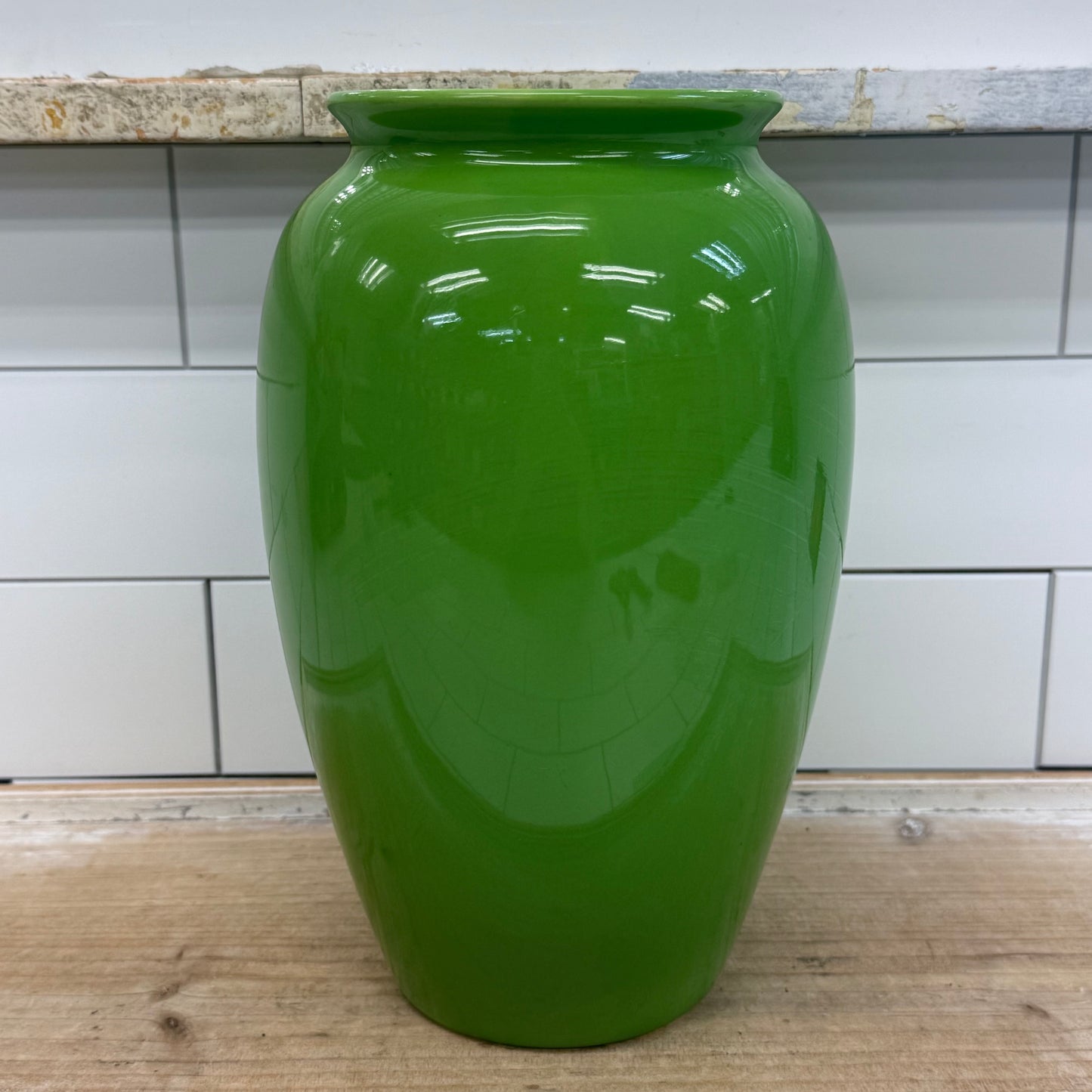 Dansk Apple Green Ceramic Vase Portugal 1980s–1990s