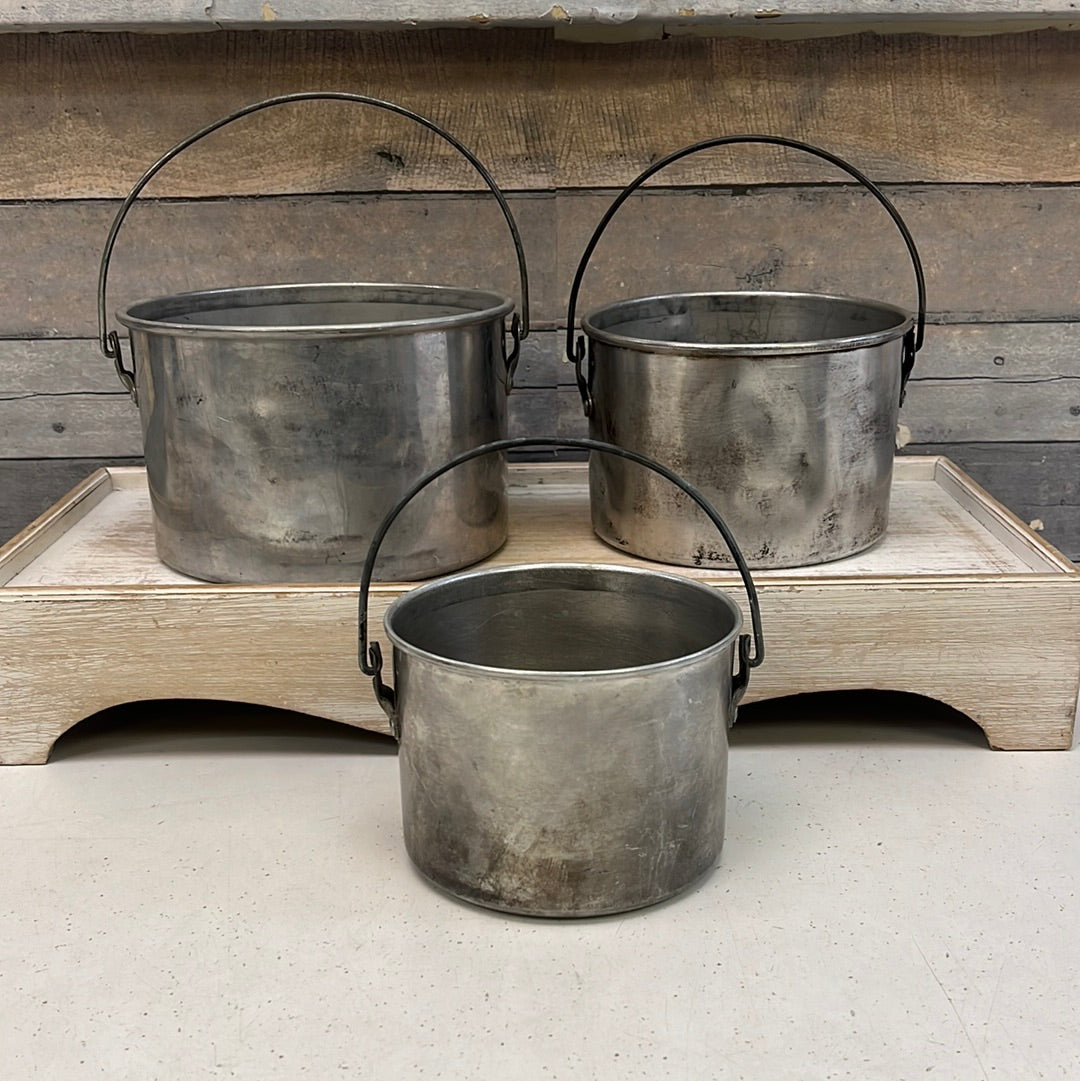 Vintage Aluminum Camping Cookware Selection