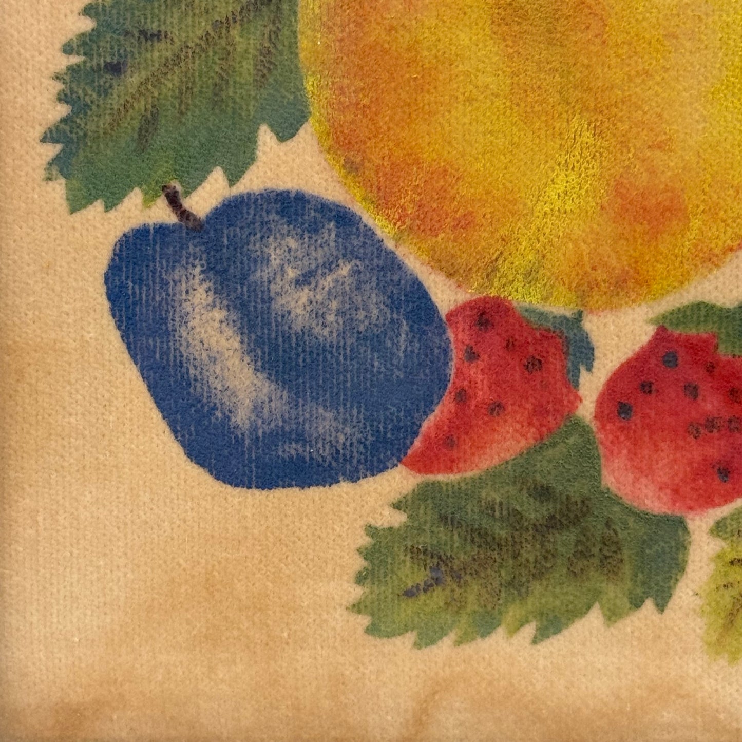 Fruit Theorem Painting Vintage Colonial Revival Folk Art