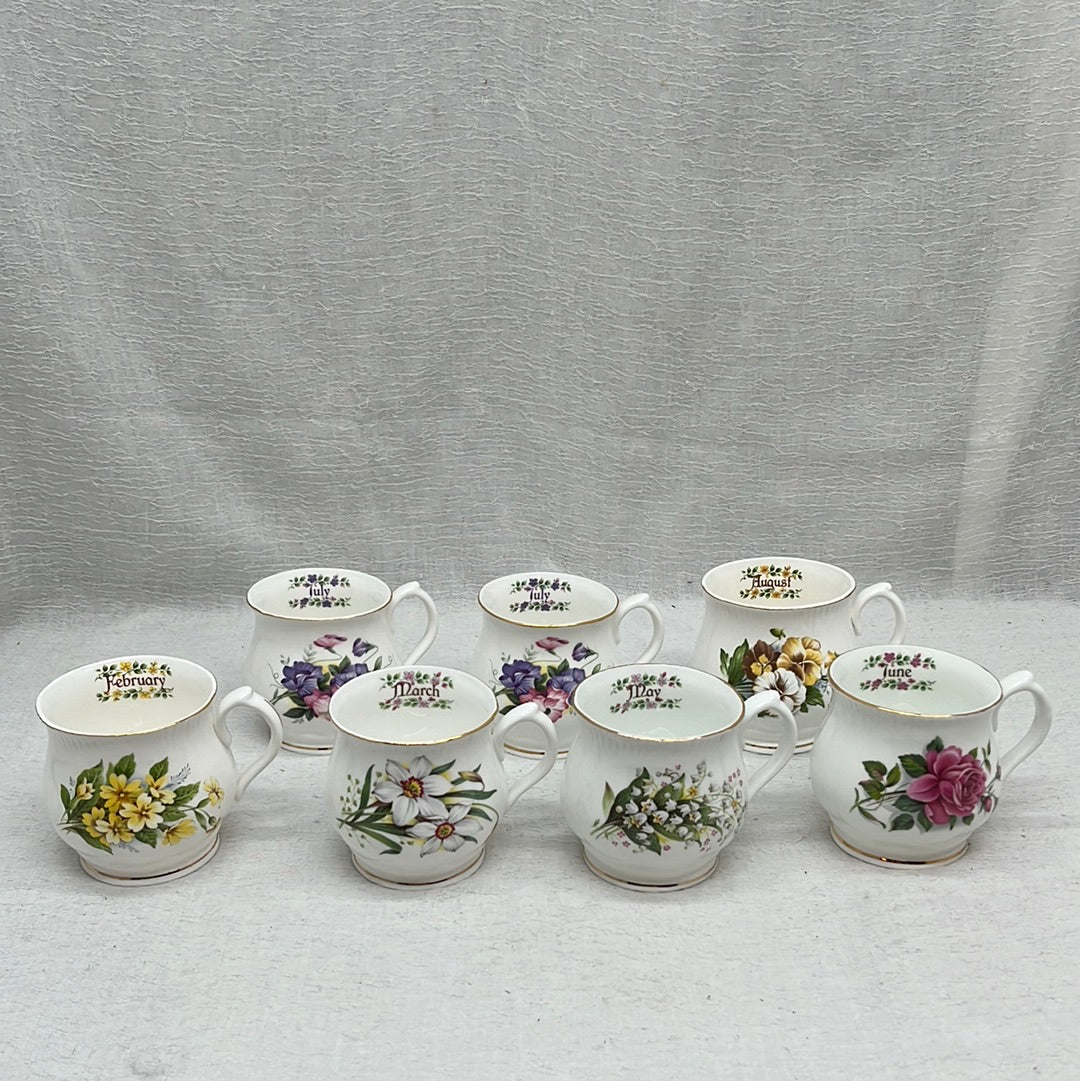 Royal Albert Flower of the Month Cup Selection