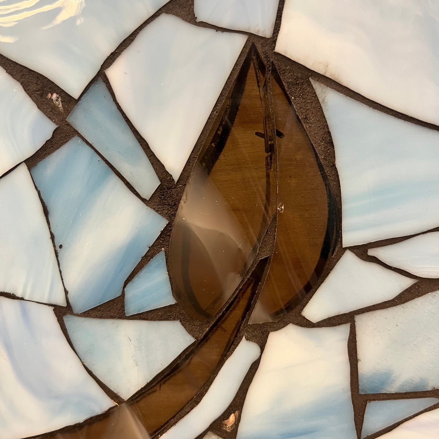 TD Mosaics Framed Slag Glass Anchor Art