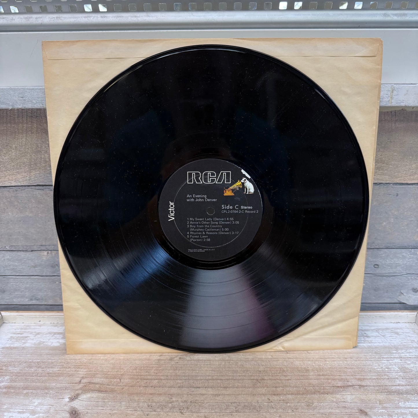 An Evening with John Denver Double Vinyl Record, 1975