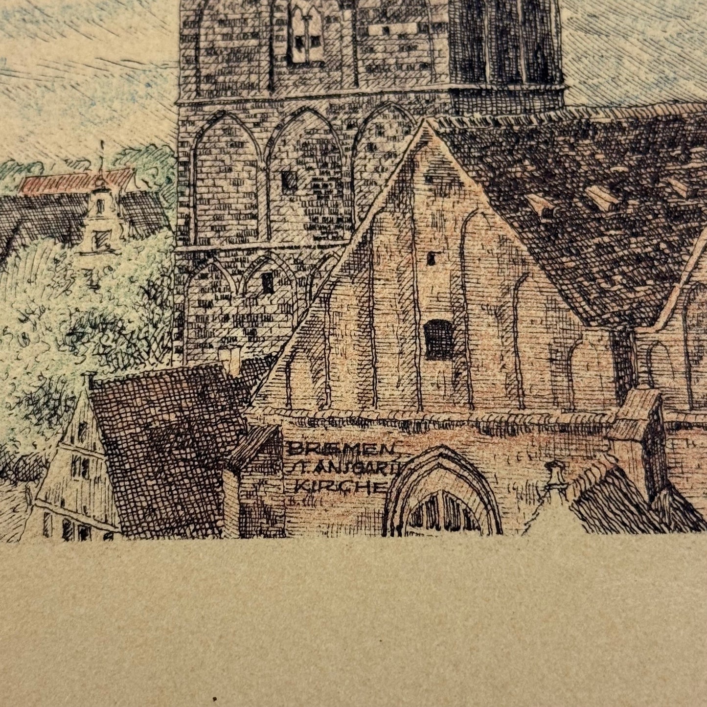 1941 Bremen Germany Clock Tower Art Print by K. Walter