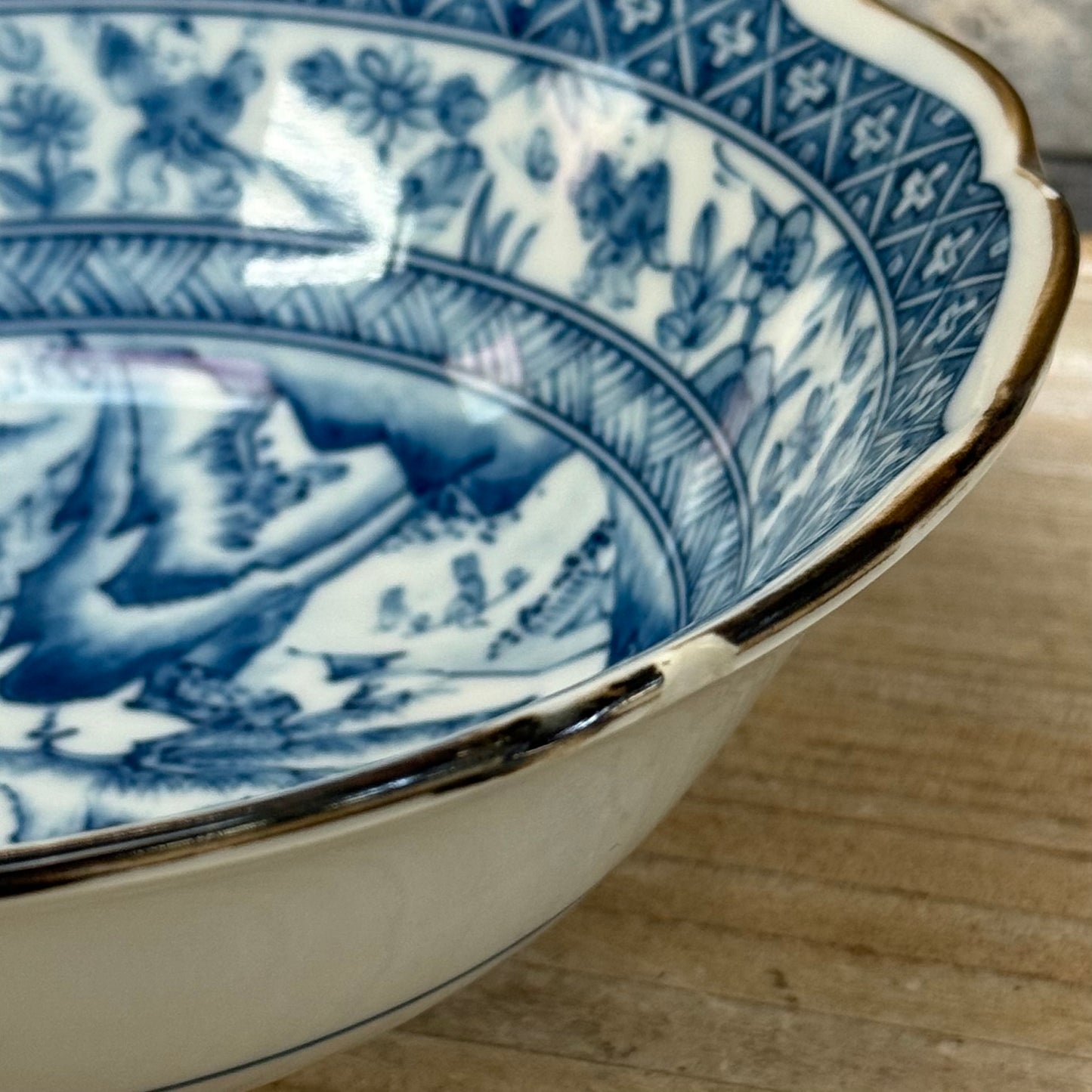 Arita Blue & White Pottery Bowls, Set of 2
