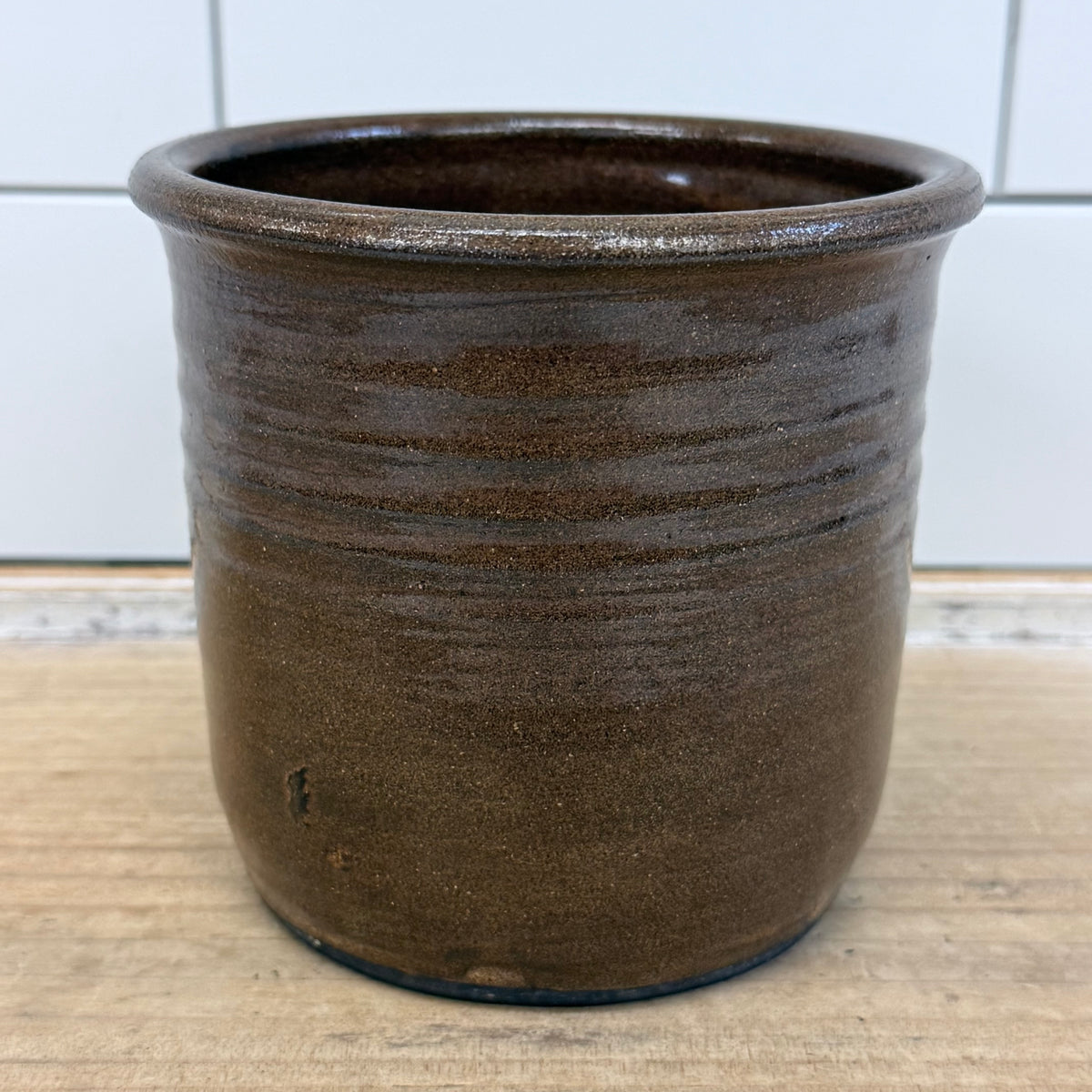 Liberty Pottery Ohio Brown Stoneware Crock