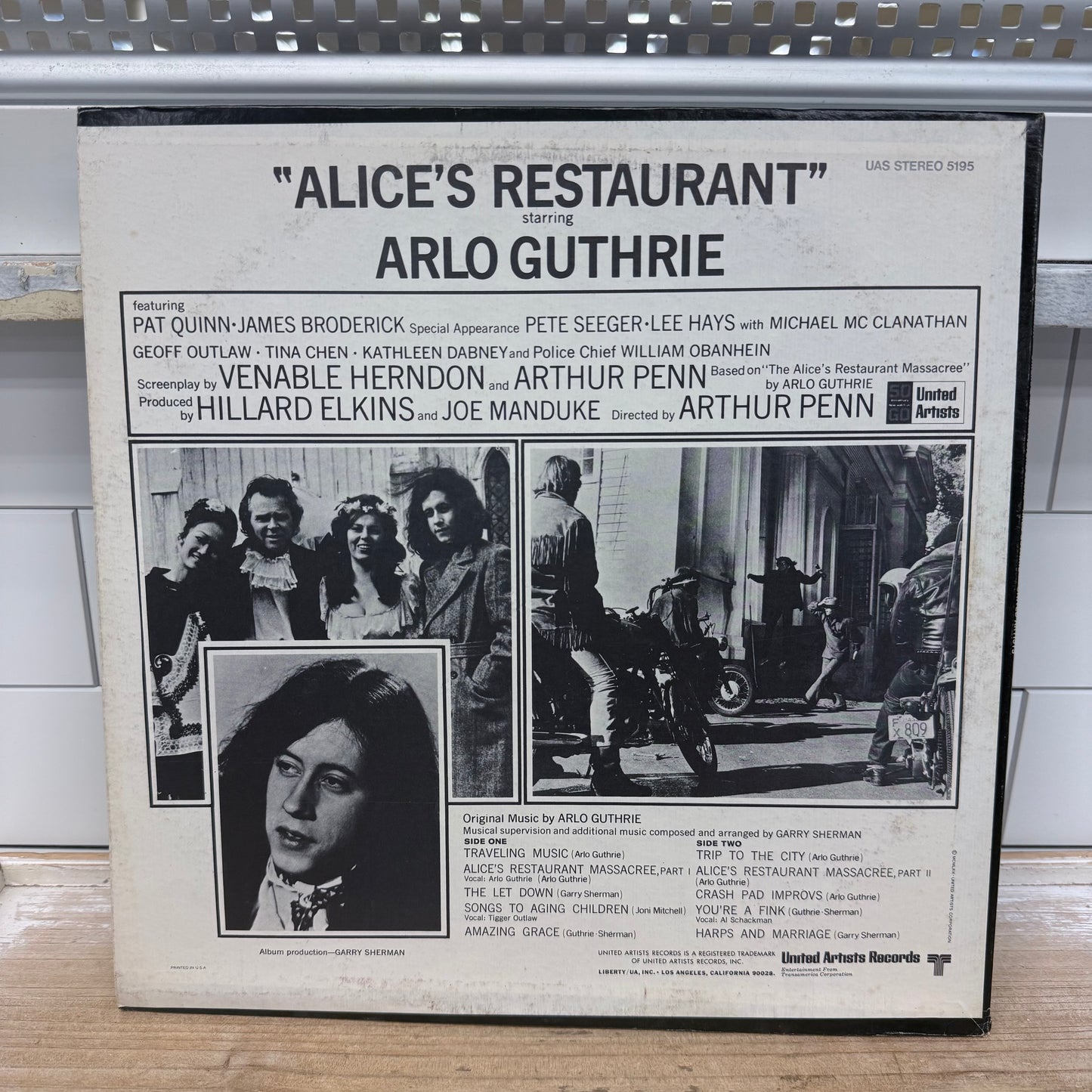 Arlo Guthrie Alice's Restaurant Soundtrack Vinyl Record 1969 #UAS5195