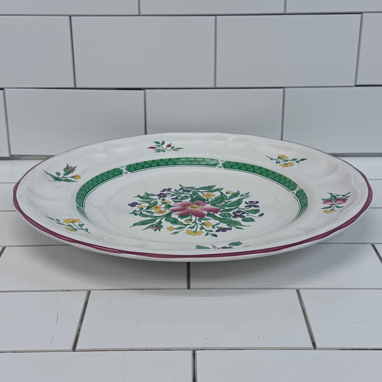 International China Rosalynn Carlton Varney Floral Platter 1980s