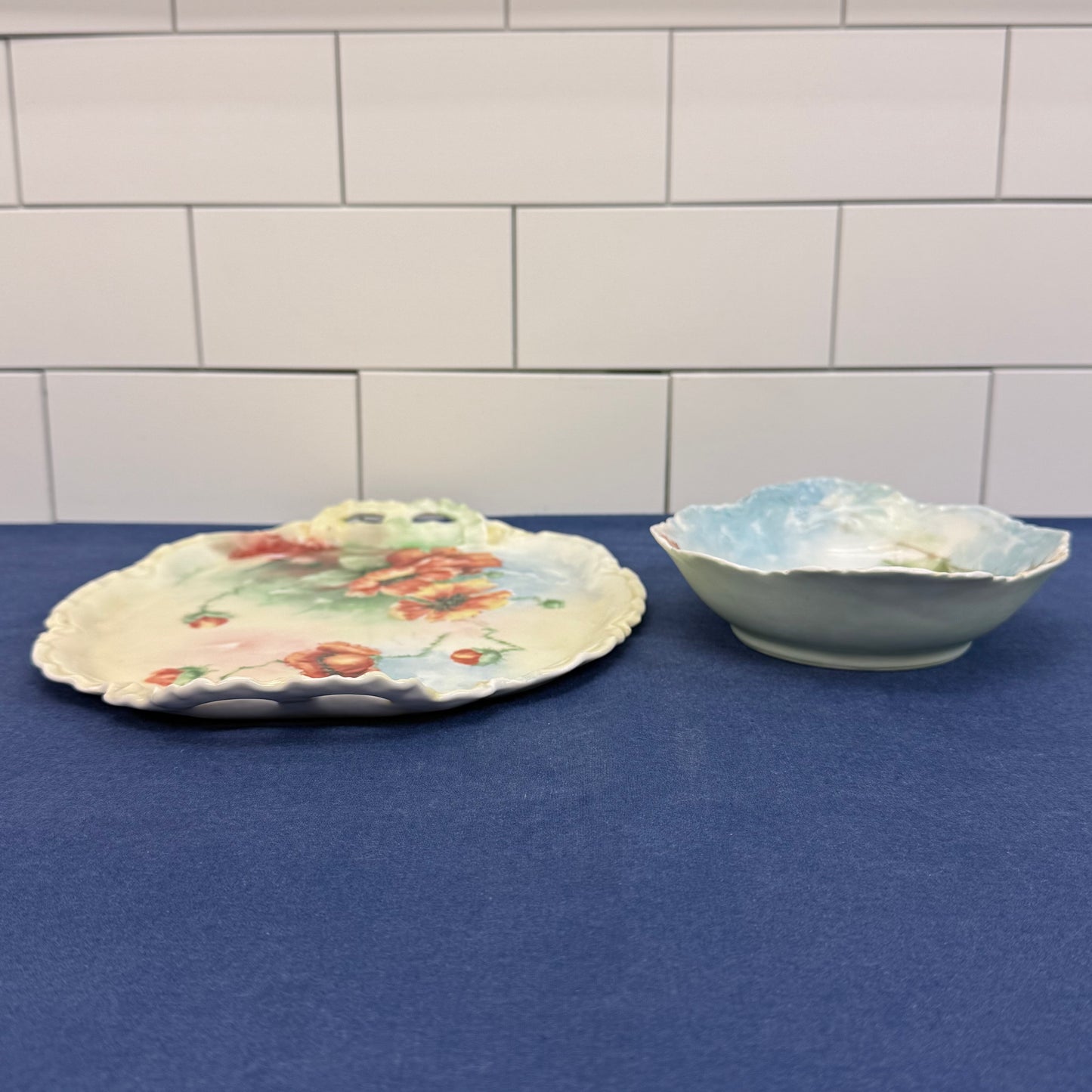 Haviland & Co Limoges Porcelain Serving Tray and Bowl Set