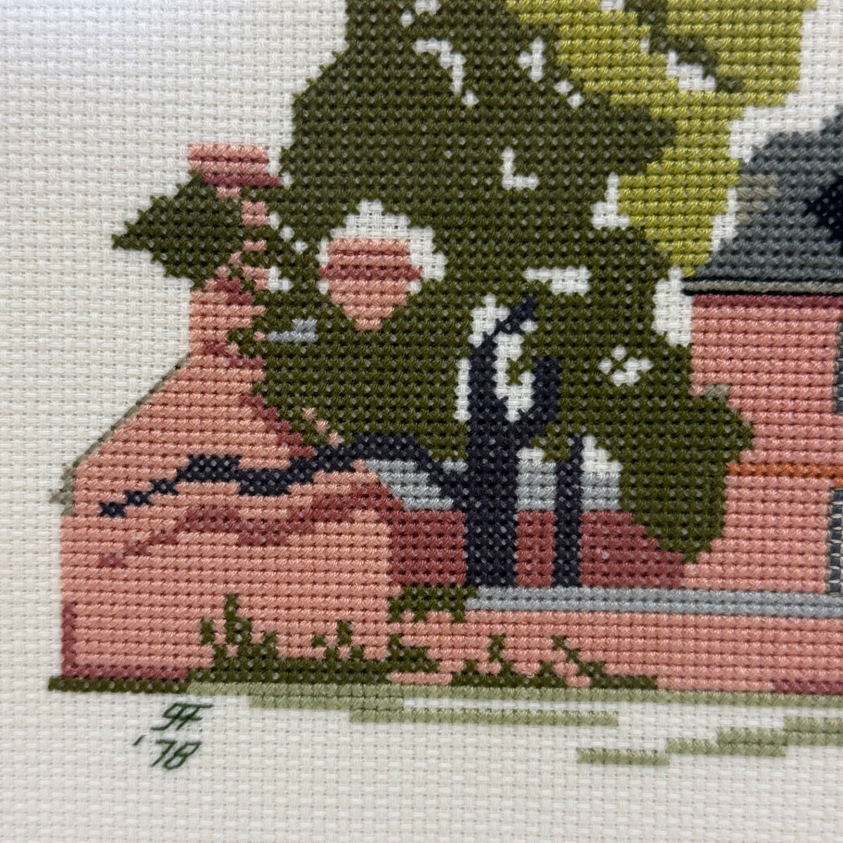 Colonial Williamsburg Cross Stitch Art Set of 2 1978/1980