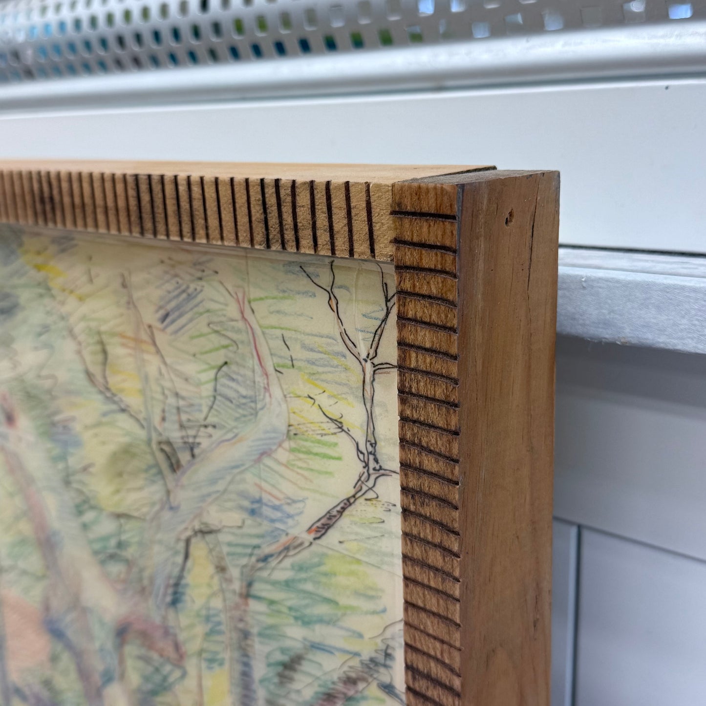 Tom Zuk A Train Runs Through Original Art , Signed 2007