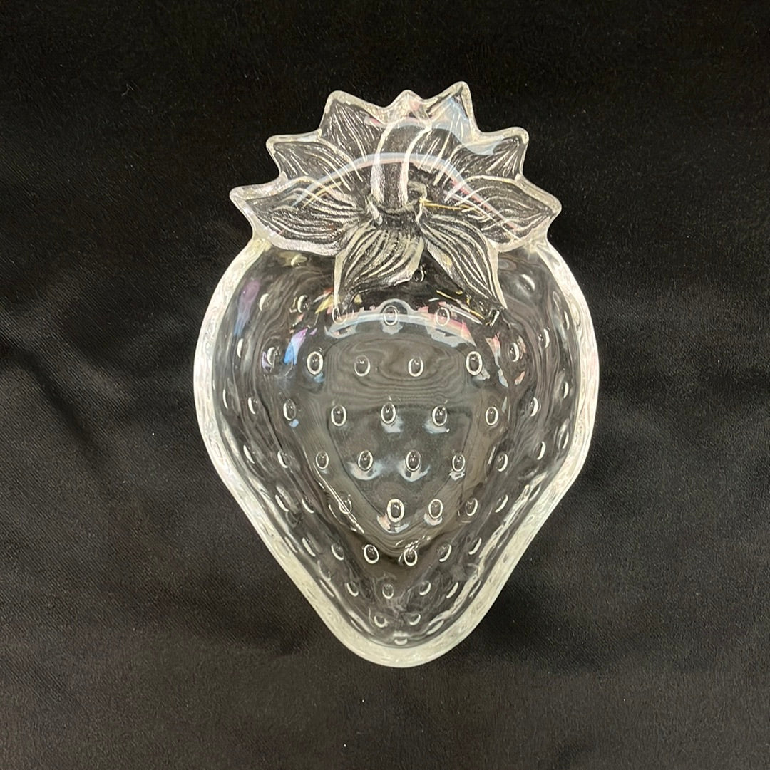 Studio Nova Strawberry Glass Candy Dish 7”