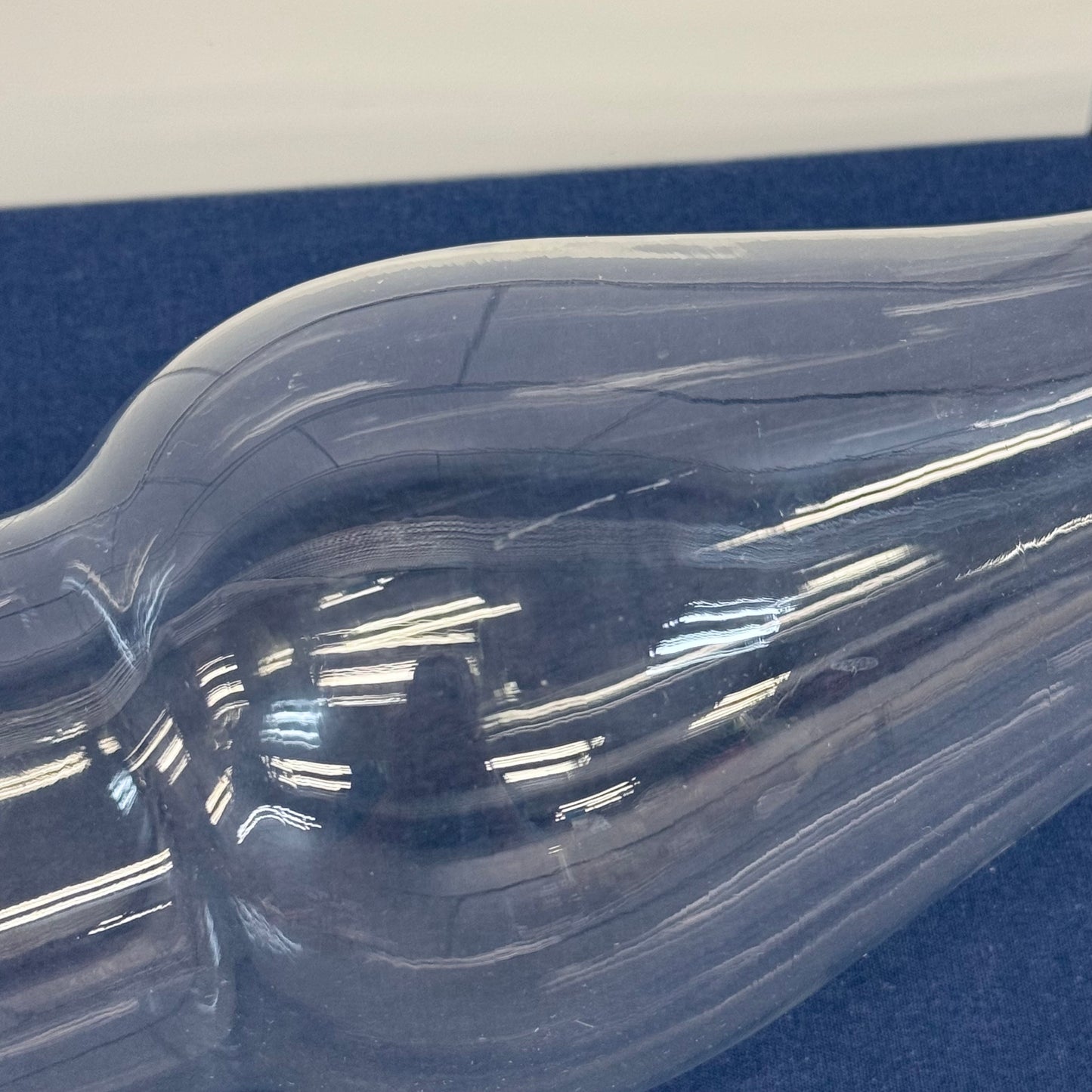 Purple Glass Finger Loop Oil Lamp Electrified c.1900s