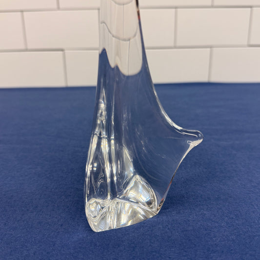 Daum France Bird Sculpture Crystal Paperweight Signed