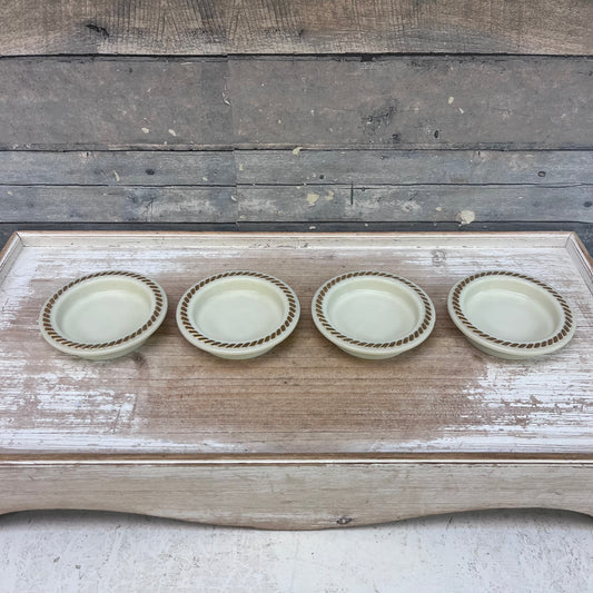 Wheatonware Cerama Opal Glass Coasters Set of 4, 1960s