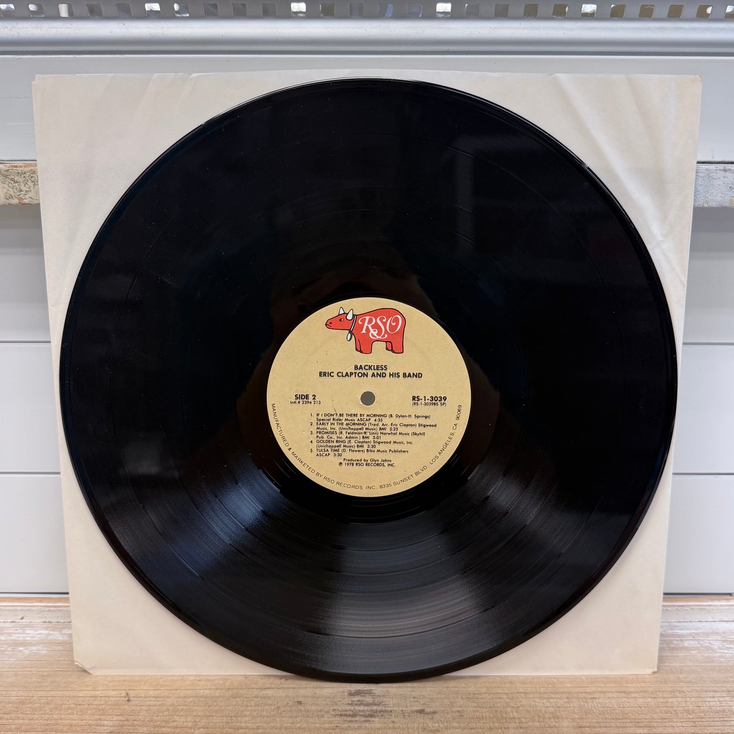 Eric Clapton Backless Vinyl Record LP 1978 #RS-1-3039