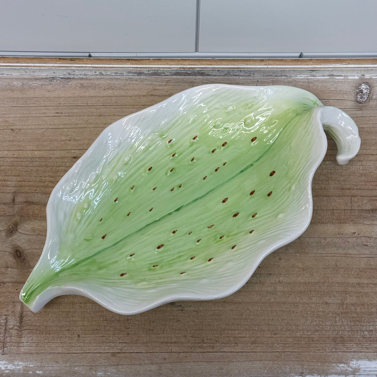 Pacific Rim Majolica Leaf Serving Dishes Set of 3